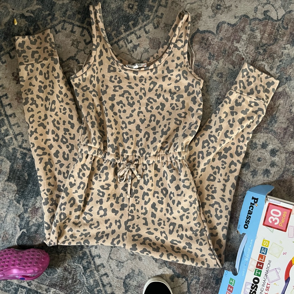 Pink Rose Tan and Gray Animal Print Top